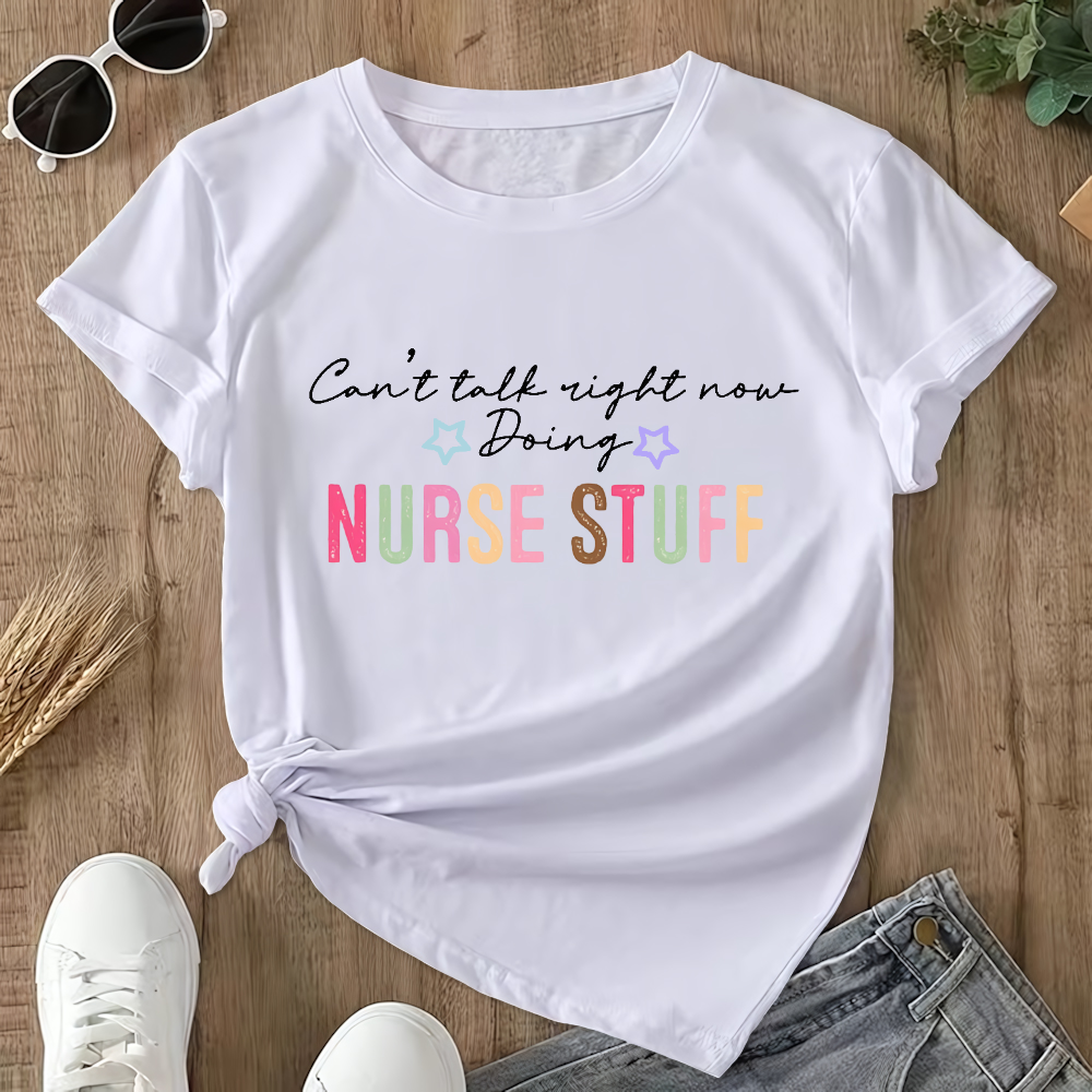 Can’t Talk Right Now Doing Double-Sided Cotton Printed T-Shirt