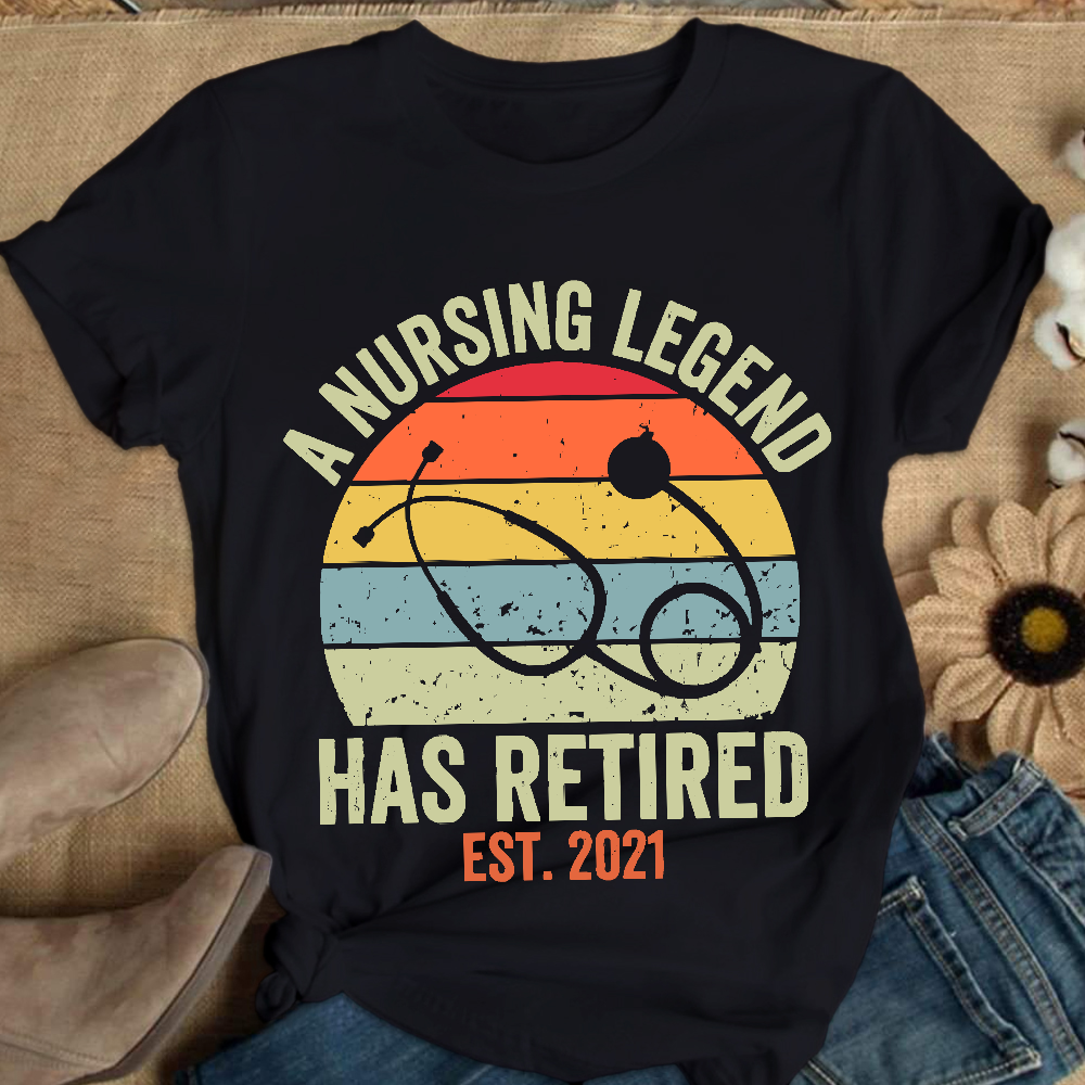 Personalized A Nursing Legend Has Retired Cotton Nurse T-shirt