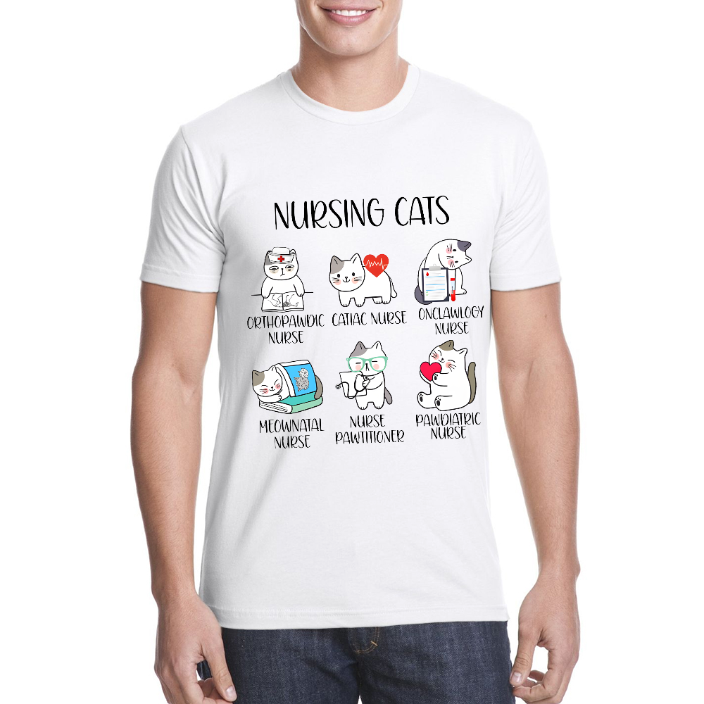 Nursing Cats Cotton Doctor T-shirt