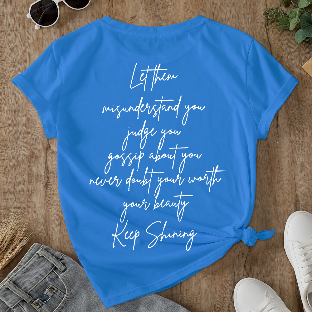 Mental Health Awareness Let Them Double-Sided Cotton Printed T-Shirt