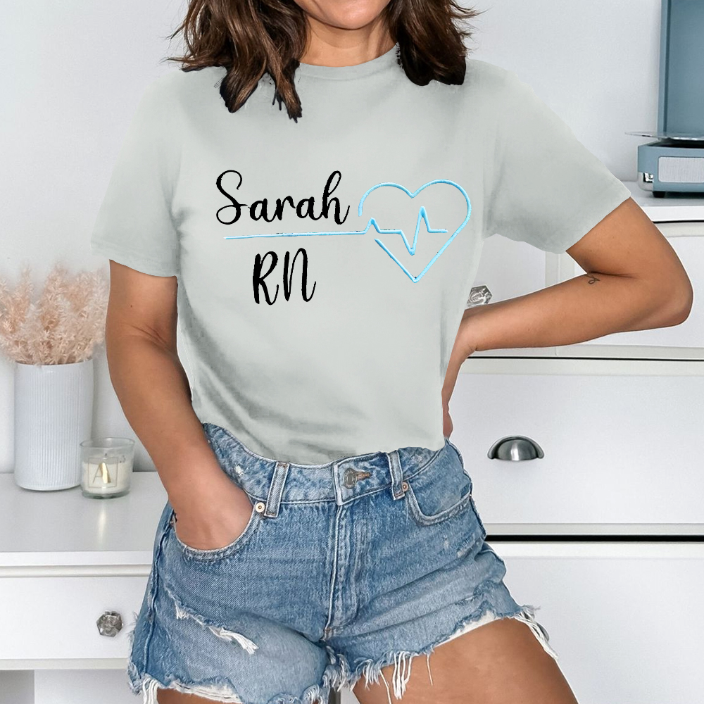 Custom RN Sarah Cotton Nurse T-shirt