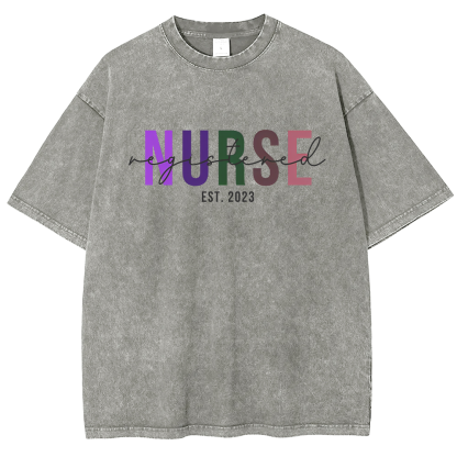 Registered Nurse Vintage Washed T-shirt