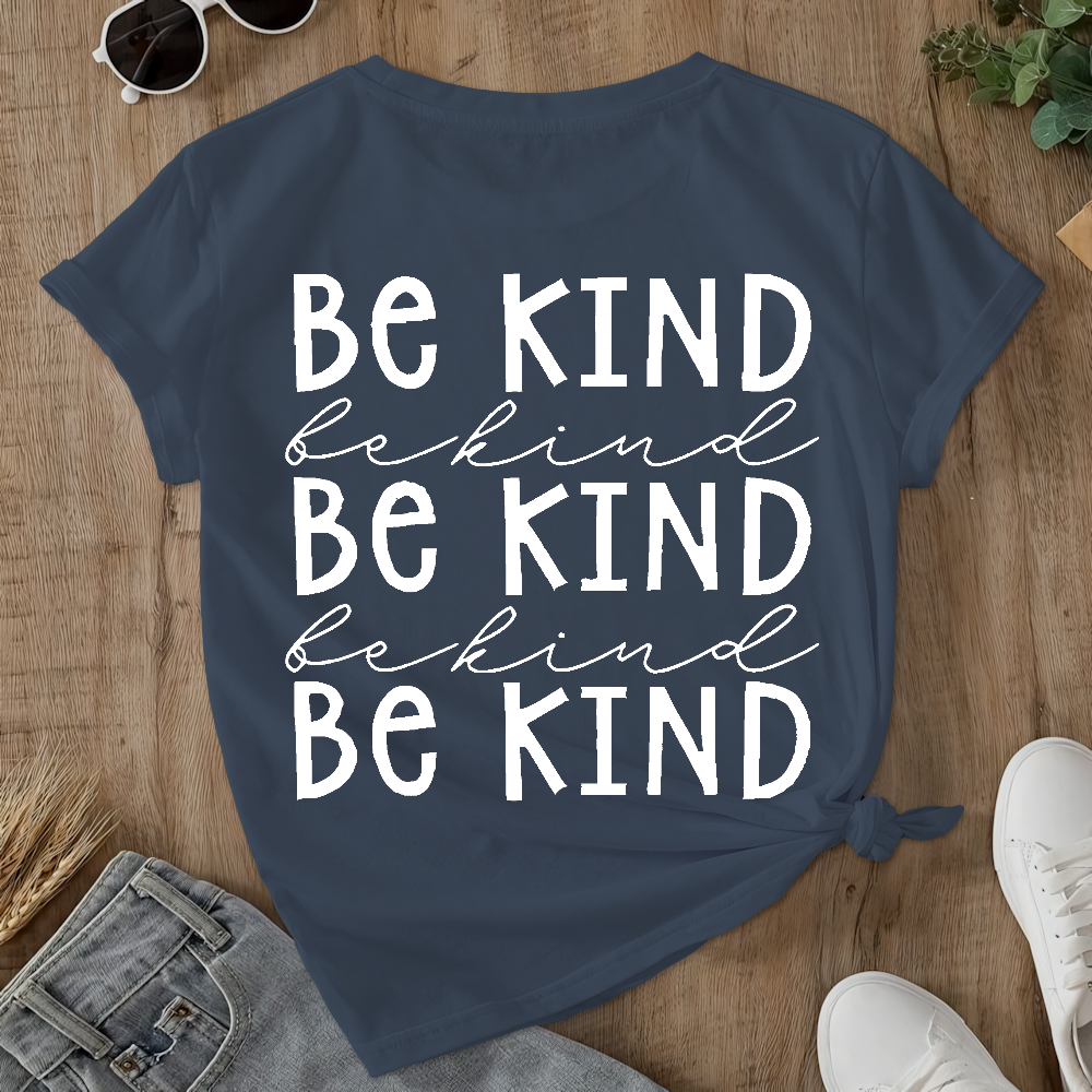 Suicide Prevention Awareness Smile Be Kind Double-Sided Cotton Printed T-Shirt