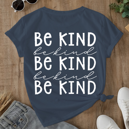 Suicide Prevention Awareness Smile Be Kind Double-Sided Cotton Printed T-Shirt