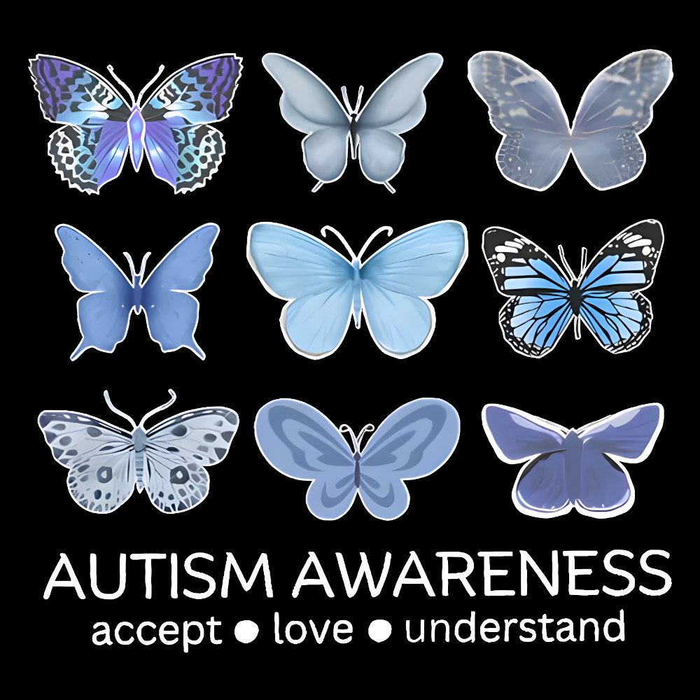 Autism Awareness Butterfly Cotton Nurse T-shirt