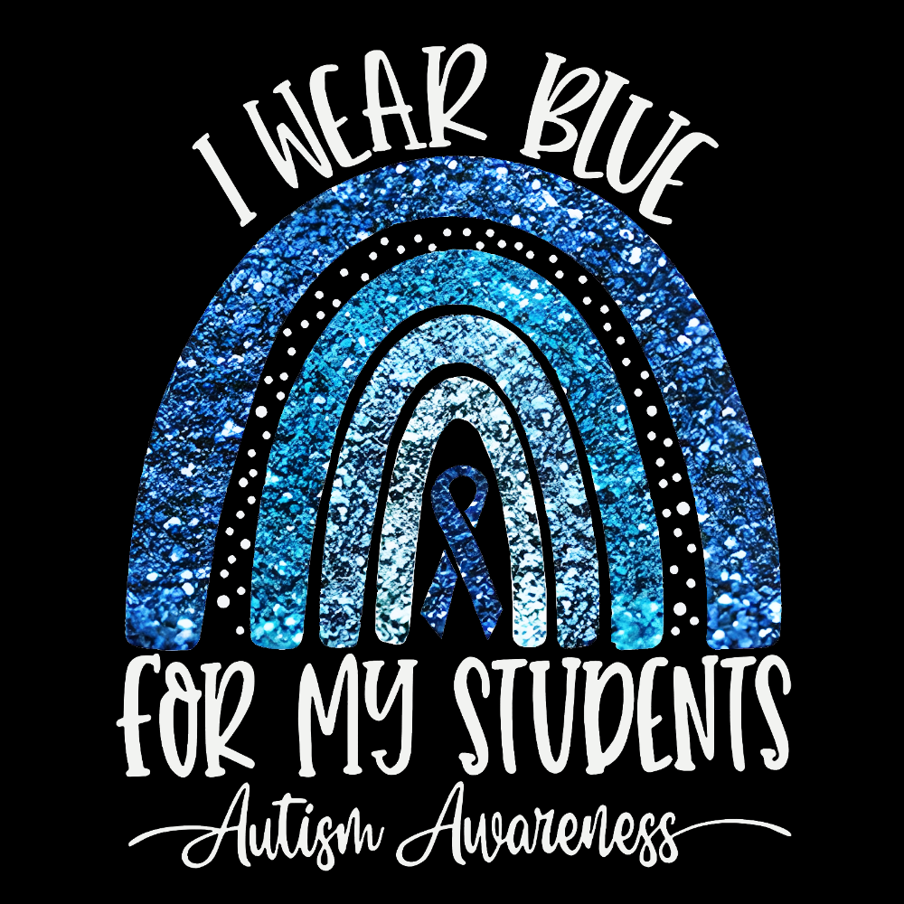 I Wear Blue For My Students Autism Awareness Cotton Nurse T-shirt