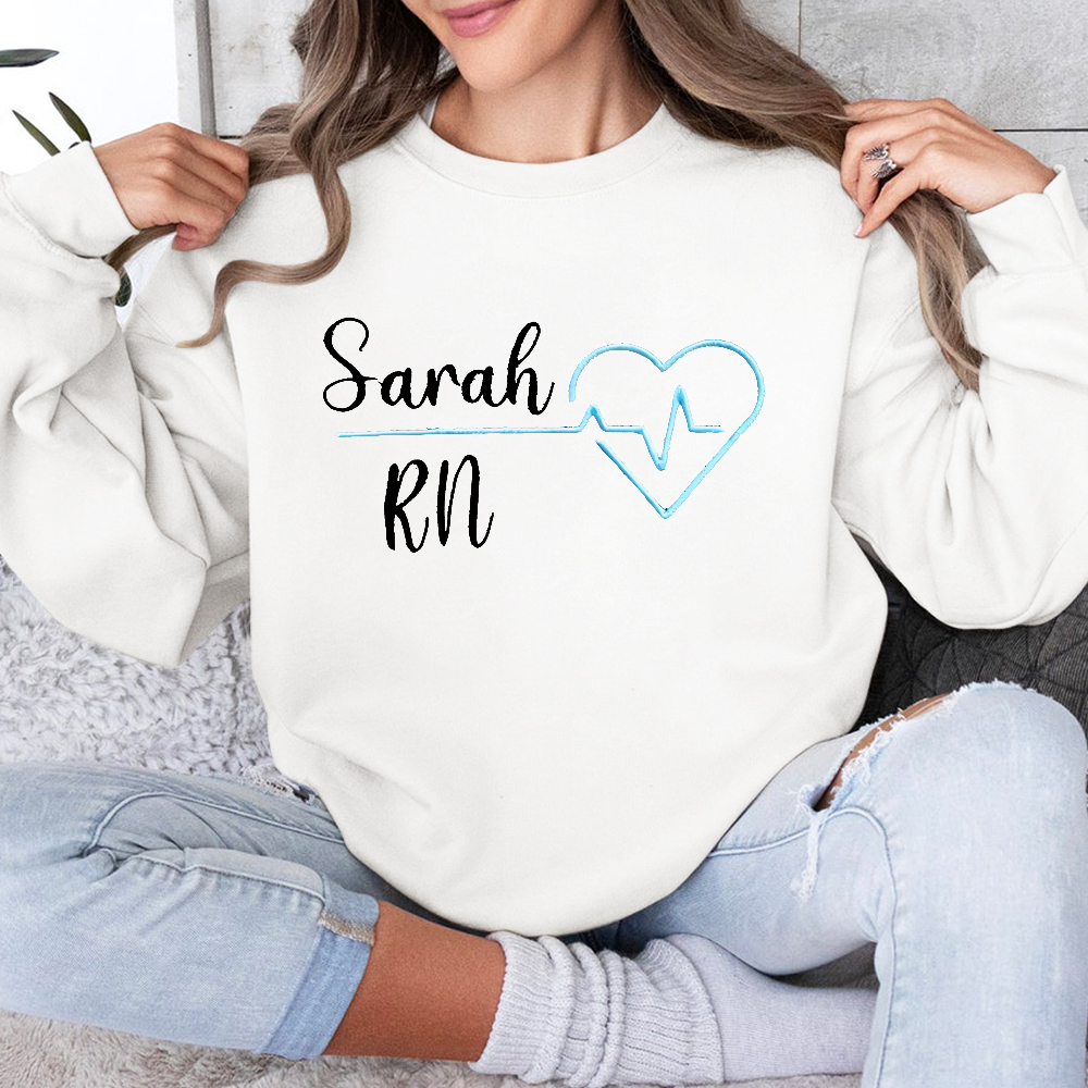 Custom RN Sarah Cotton Pullover Sweatshirt