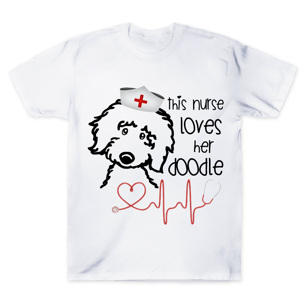This Nurse Loves Her Doodle Cotton Doctor T-shirt