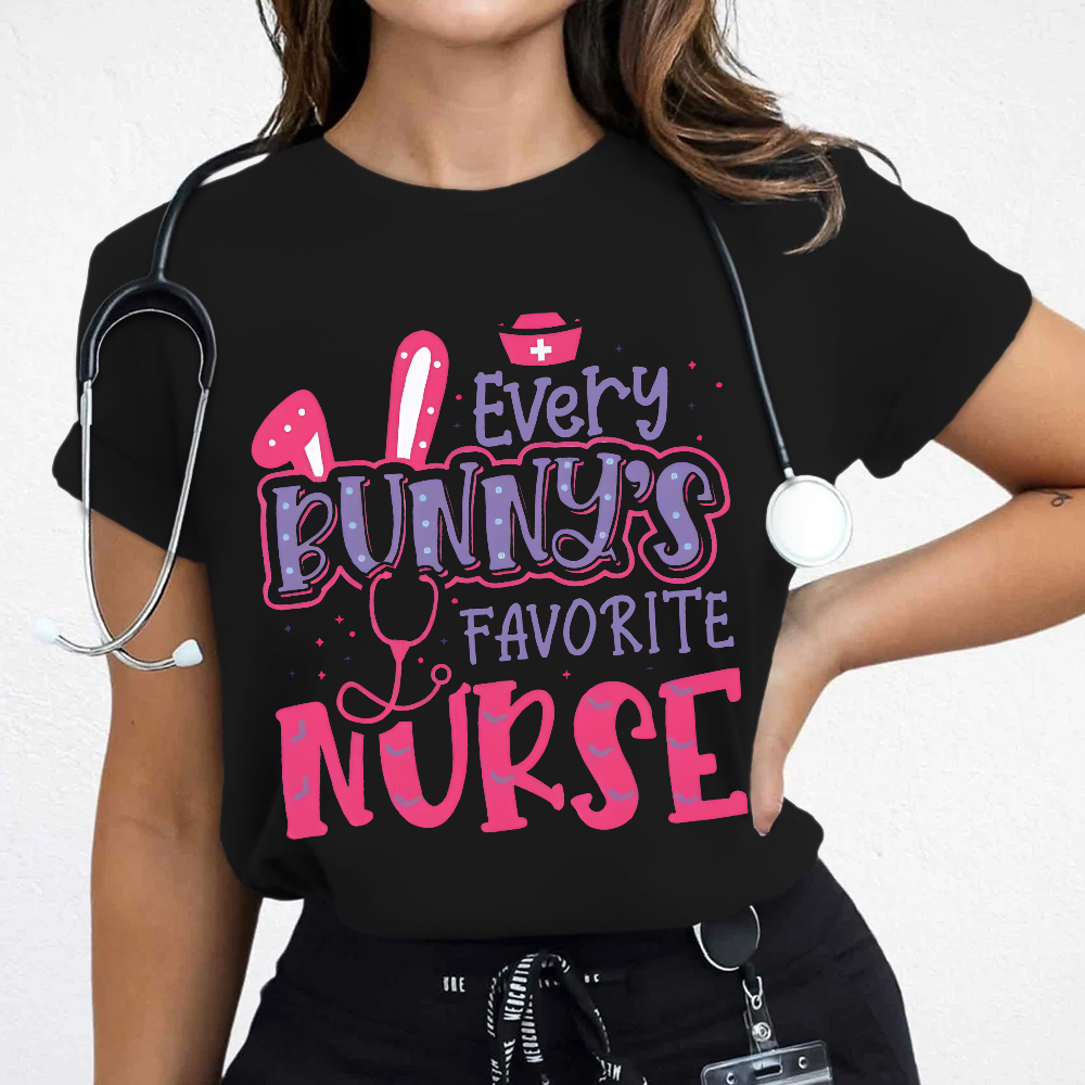 Every Bunny's Favorite Nurse Cotton Nurse T-shirt