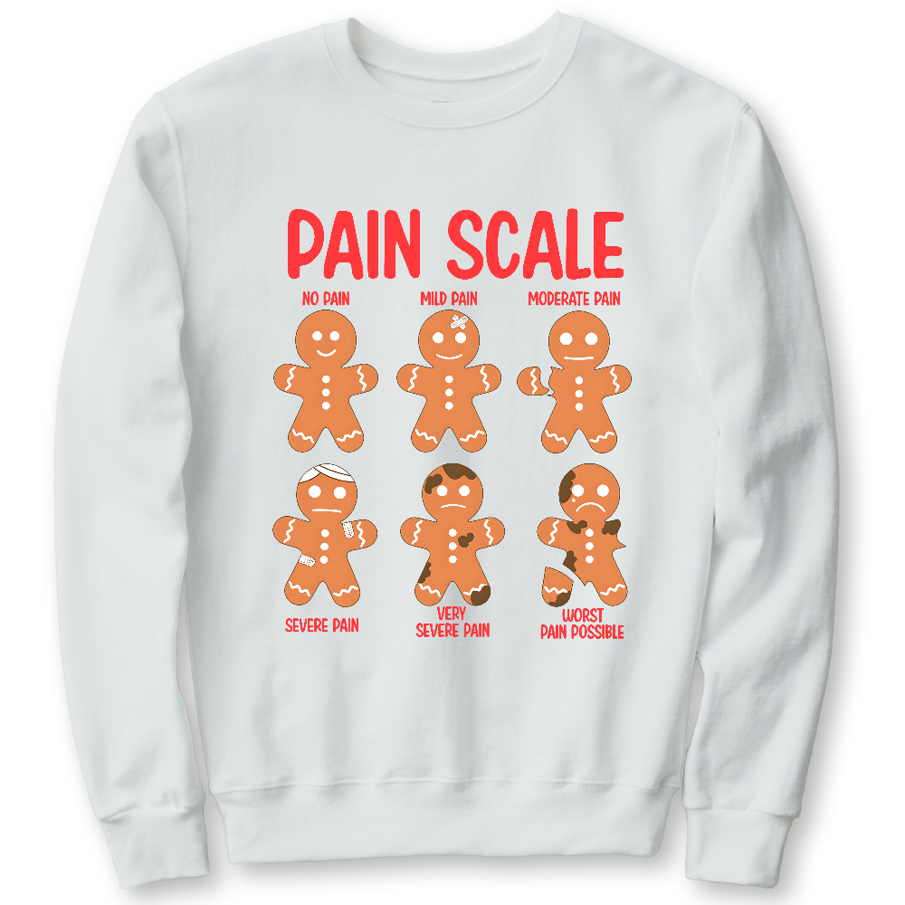 Pain Scale Cotton Pullover Sweatshirt