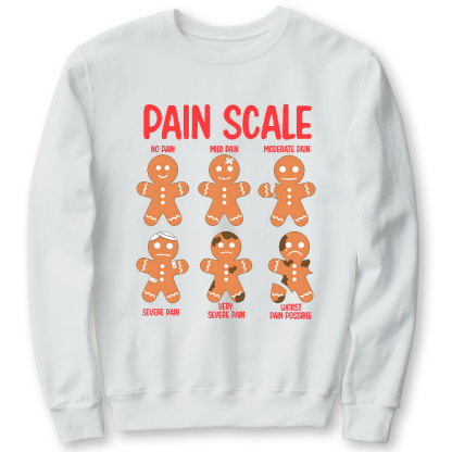 Pain Scale Cotton Pullover Sweatshirt