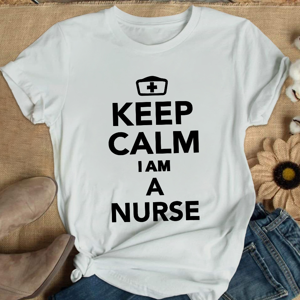 Keep Calm I‘m A Nurse Cotton Nurse T-shirt