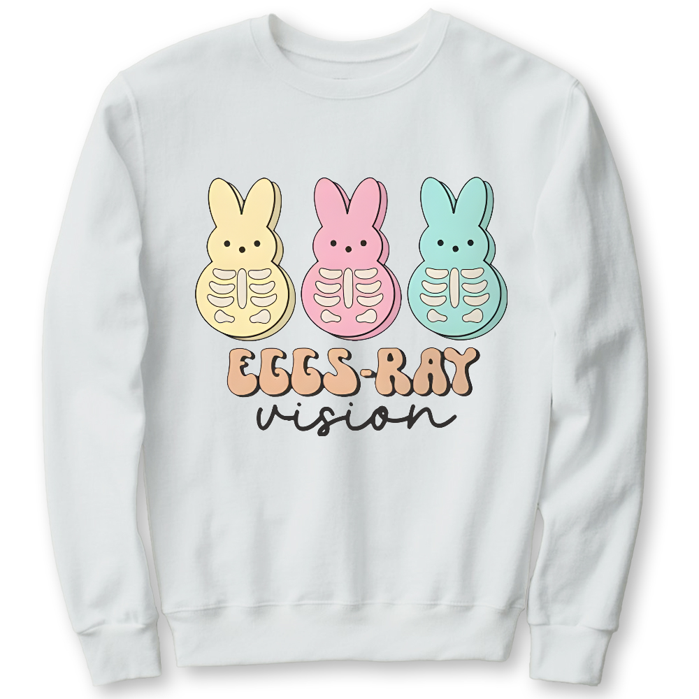 Eggs Ray Vision Radiology Cotton Pullover Sweatshirt