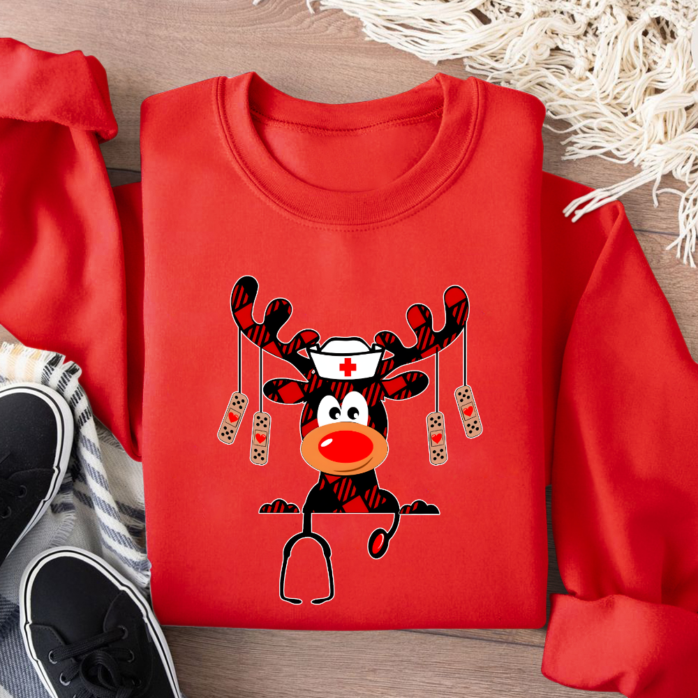 Stethoscope Nurse Cotton Pullover Sweatshirt