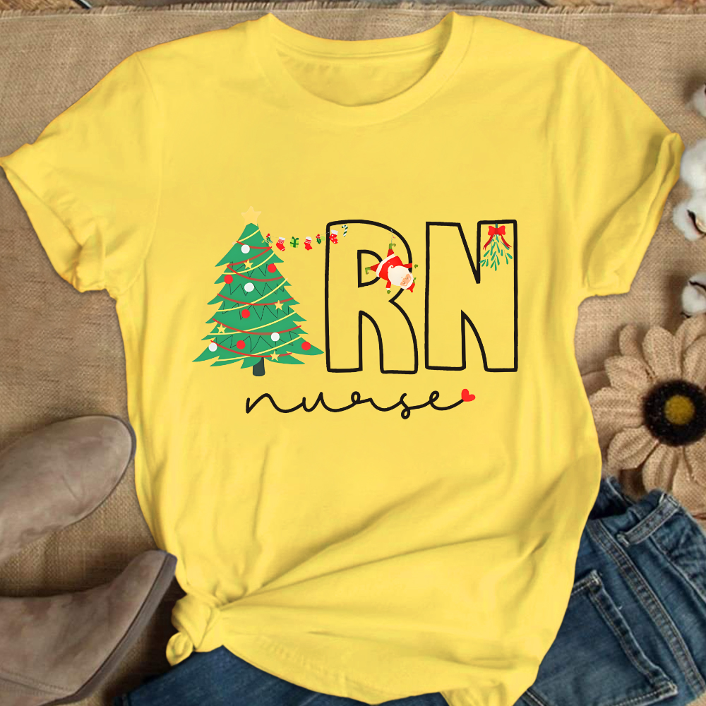 Christmas EN Nurse Cotton Nurse T-shirt