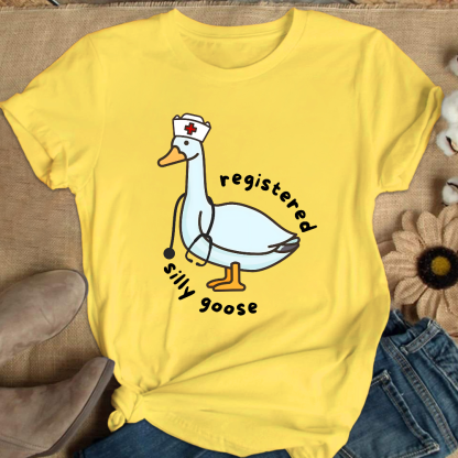 Registered Silly Goose Cotton Nurse T-shirt