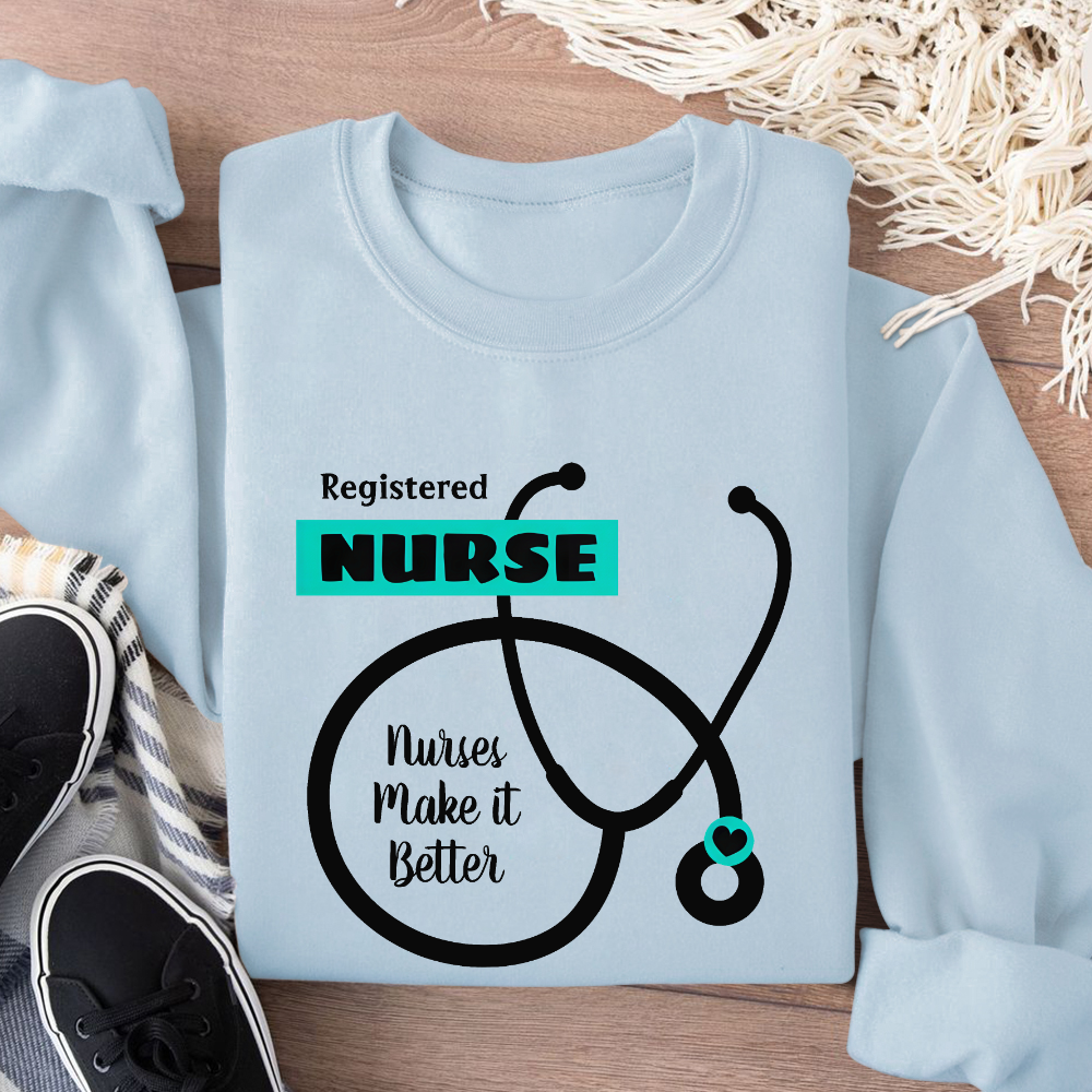 Cute RN Nursing Cotton Pullover Sweatshirt