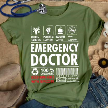 Emergency Doctor's Manual Cotton Nurse T-shirt