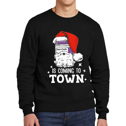 Funny Santa Nurse Medical Assistant Christmas Cotton Pullover Sweatshirt