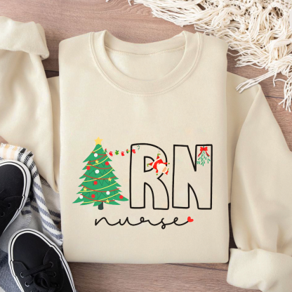 Christmas EN Nurse Cotton Pullover Sweatshirt
