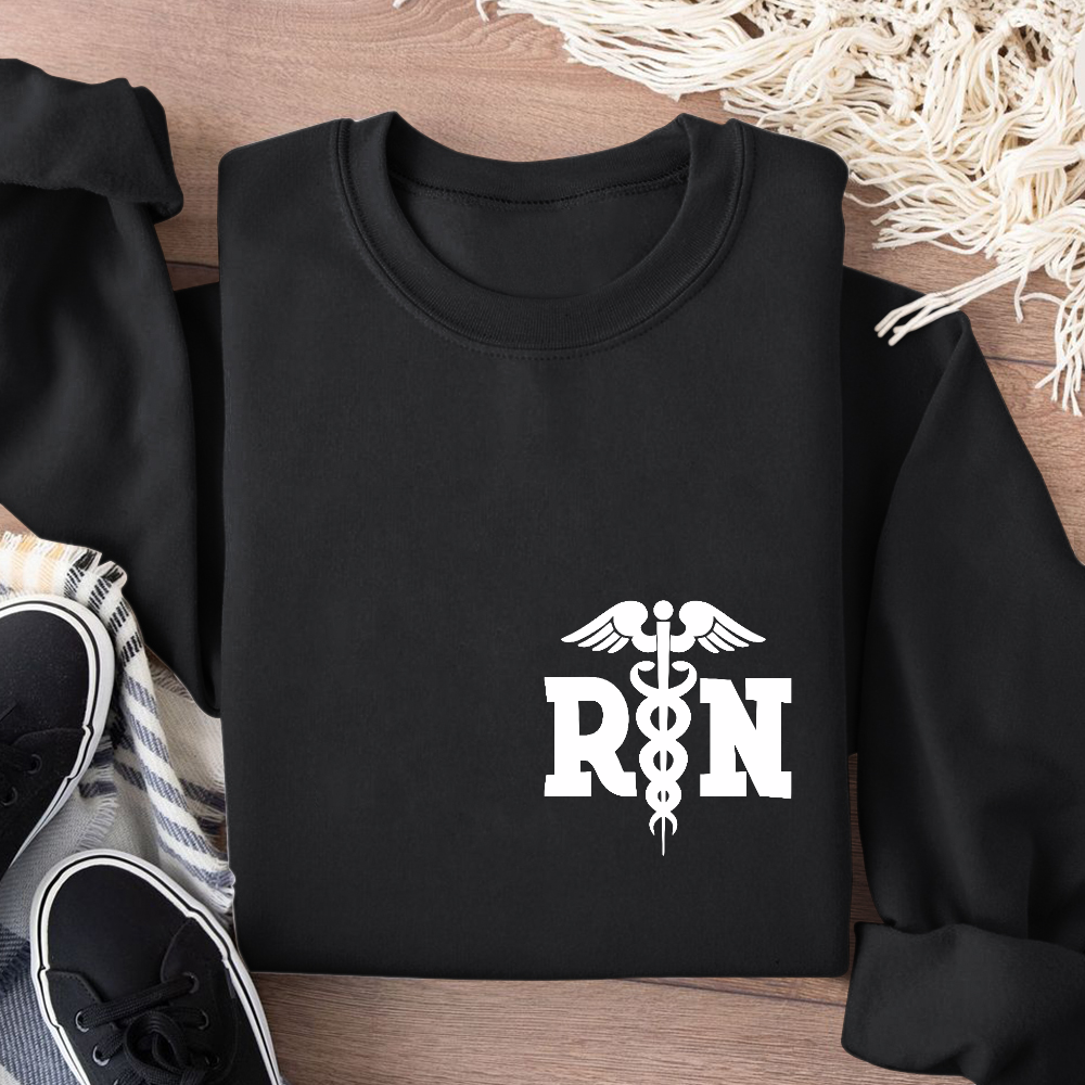 Custom Registered Nurse Cotton Pullover Sweatshirt