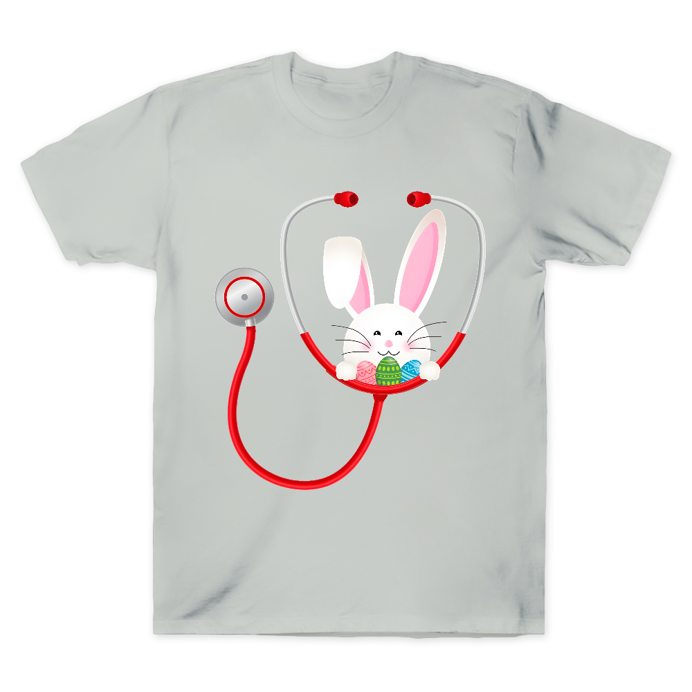 Easter Bunny Stethoscope Cotton Doctor T-shirt