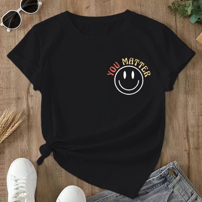 You Matter Prevention of Suicide Awareness Double-Sided Cotton Printed T-Shirt