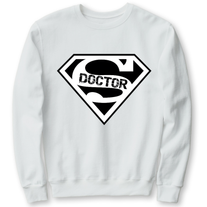 Super Doctor Cotton Pullover Sweatshirt
