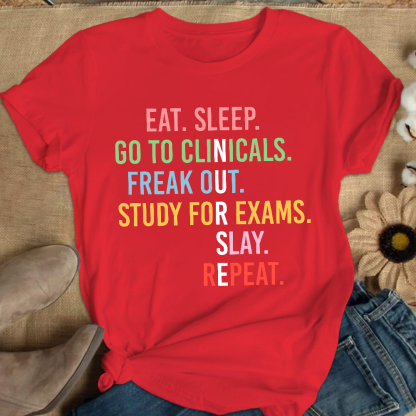 Nursing School Student Future Nurse Rn Cotton Nurse T-shirt