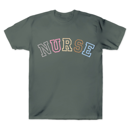 Embroidered Nurse Cotton Doctor T-shirt