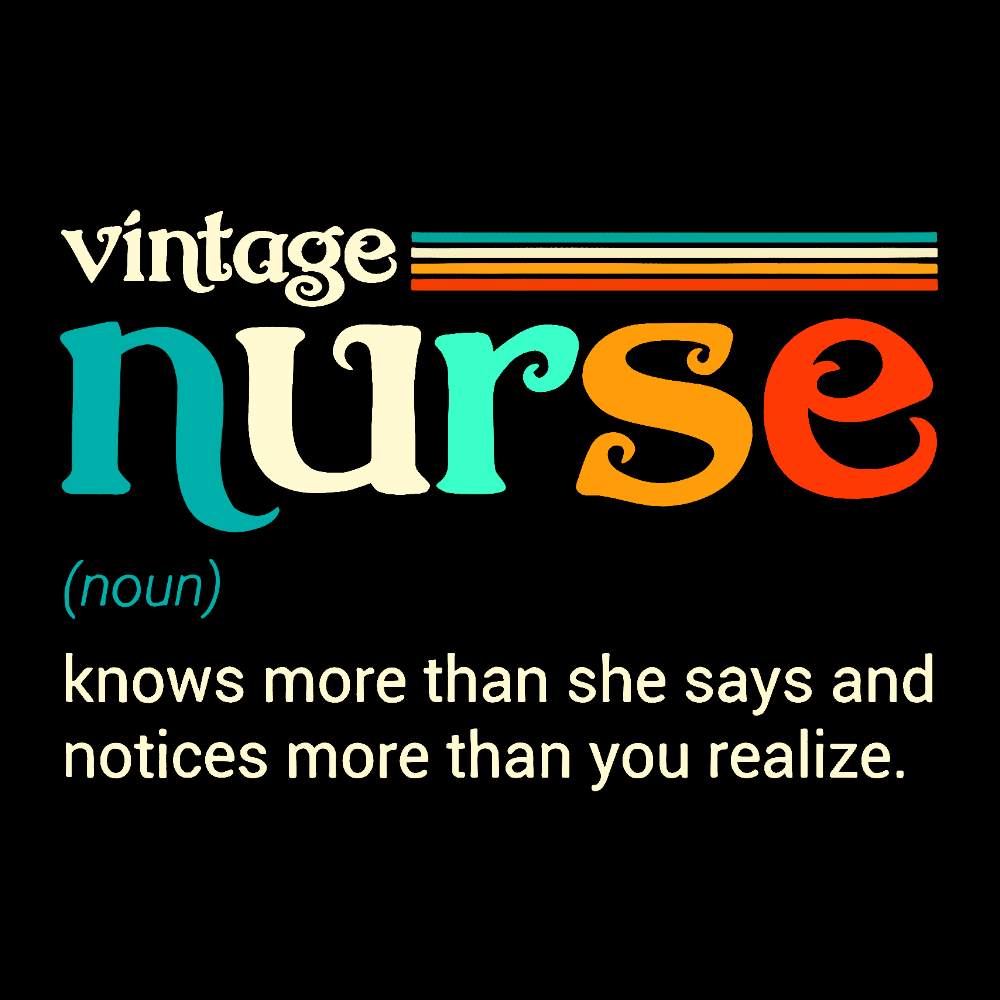 Vintage Nurse Noun Definition Knows More Than She Says Funny Cotton Pullover Sweatshirt