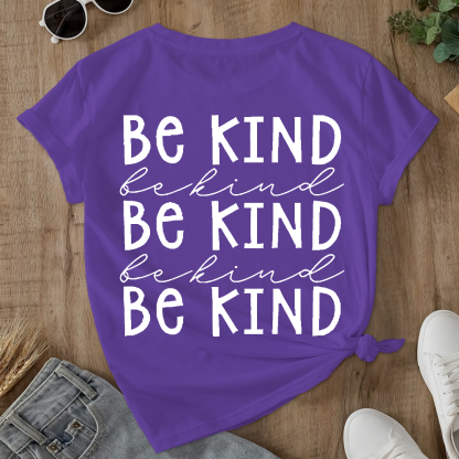 Suicide Prevention Awareness Smile Be Kind Double-Sided Cotton Printed T-Shirt