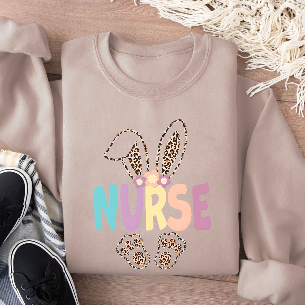 Easter Bunny Cotton Pullover Sweatshirt