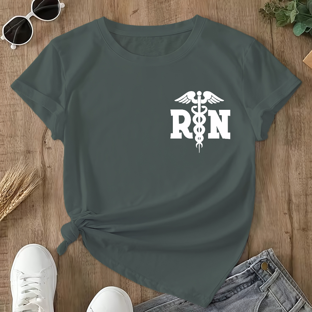 Registered Nurse Double-Sided Cotton Printed T-Shirt