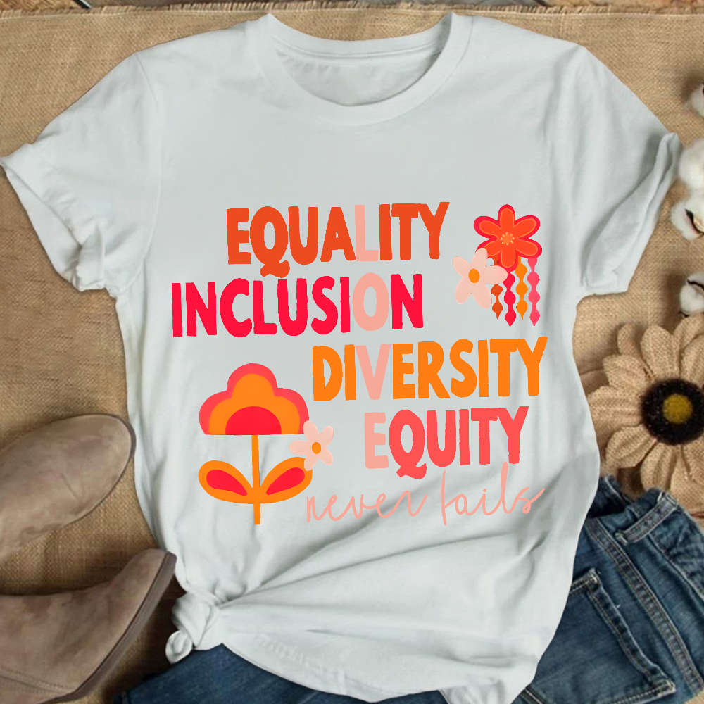 Equality Inclusion Diversity Equity Cotton Nurse T-shirt