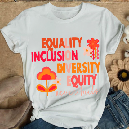 Equality Inclusion Diversity Equity Cotton Nurse T-shirt