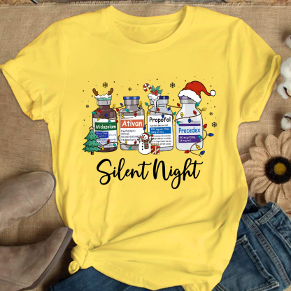 Silent Night Cotton Nurse T-shirt