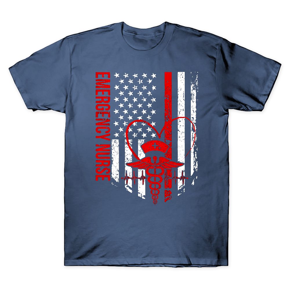 RN Nurse Flag Cotton Doctor T-shirt