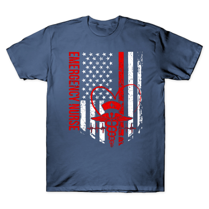 RN Nurse Flag Cotton Doctor T-shirt