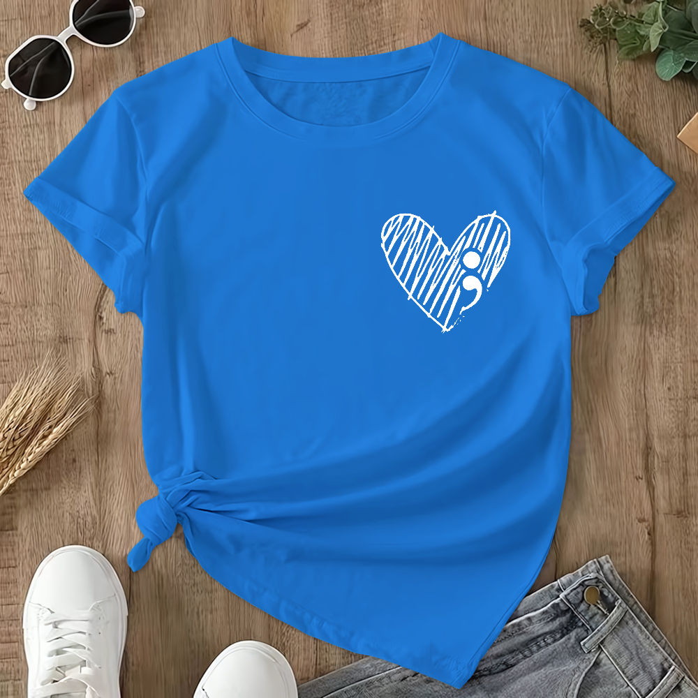 Suicide Prevention Awareness Double-Sided Cotton Printed T-Shirt