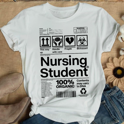 School Of Nursing Student Gift Cotton Nurse T-shirt