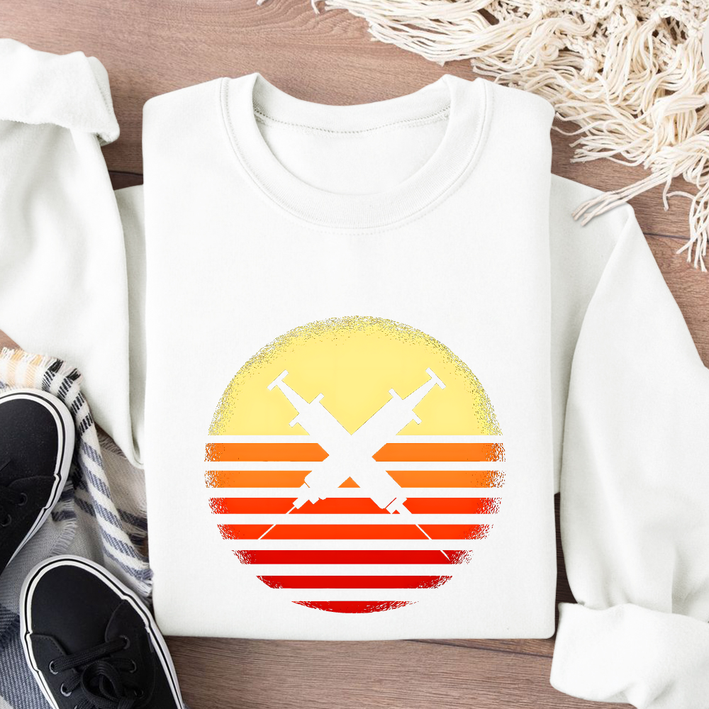Doctor Enfermera Jeringa Cotton Pullover Sweatshirt