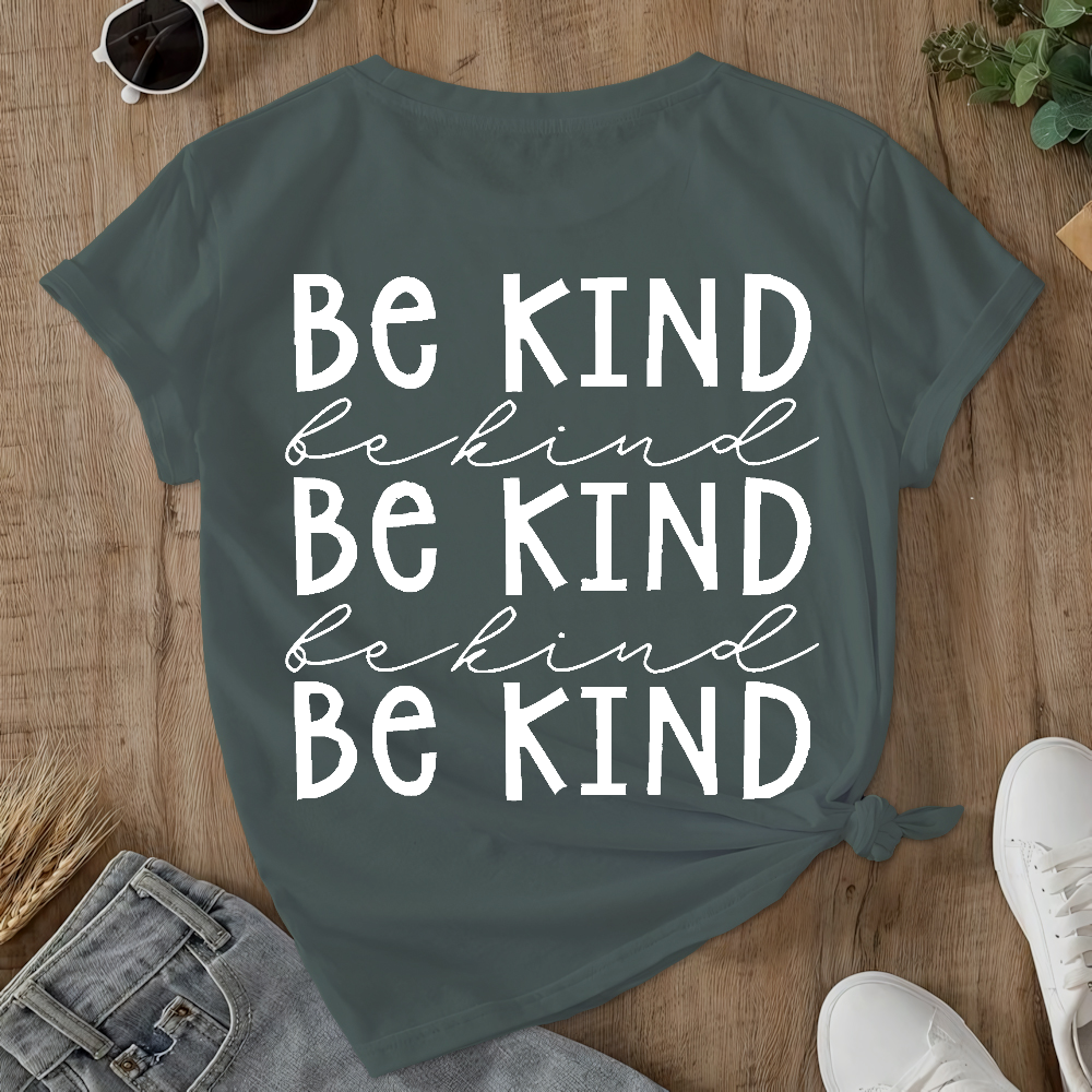 Suicide Prevention Awareness Smile Be Kind Double-Sided Cotton Printed T-Shirt