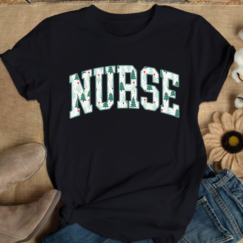 Christmas Nursing Cotton Nurse T-shirt