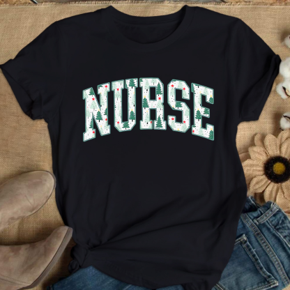 Christmas Nursing Cotton Nurse T-shirt