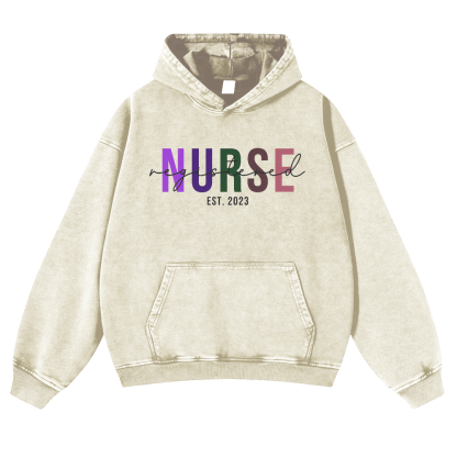 Registered Nurse Vintage Washed Hoodie