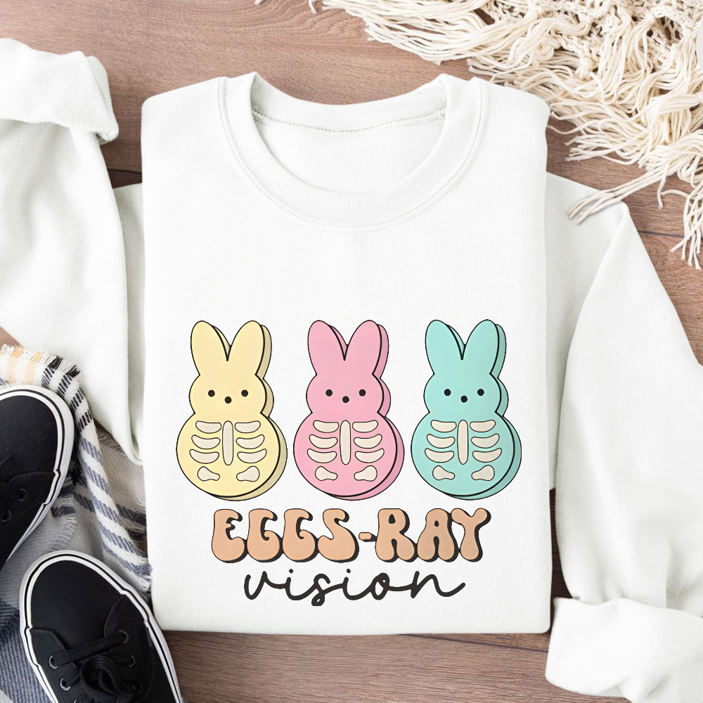 Eggs Ray Vision Radiology Cotton Pullover Sweatshirt