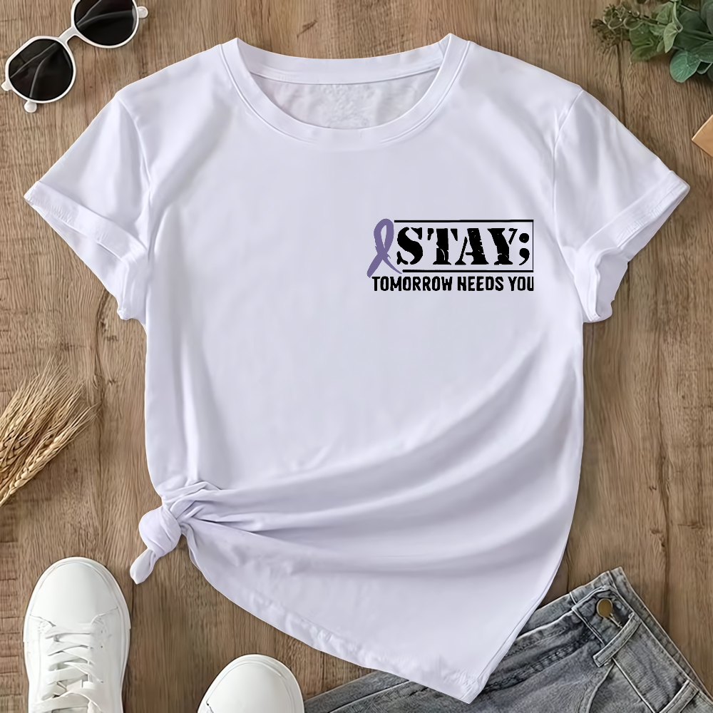 Your Story Is Not Over Suicide Prevention Double-Sided Cotton Printed T-Shirt