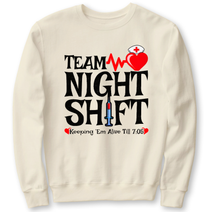 Team Night Shift Cotton Pullover Sweatshirt