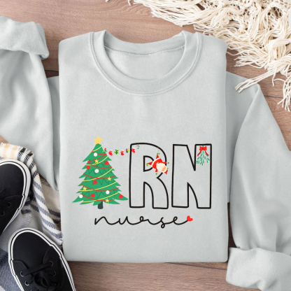 Christmas EN Nurse Cotton Pullover Sweatshirt